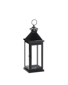MEDIUM GLOSSY BLACK LANTERN